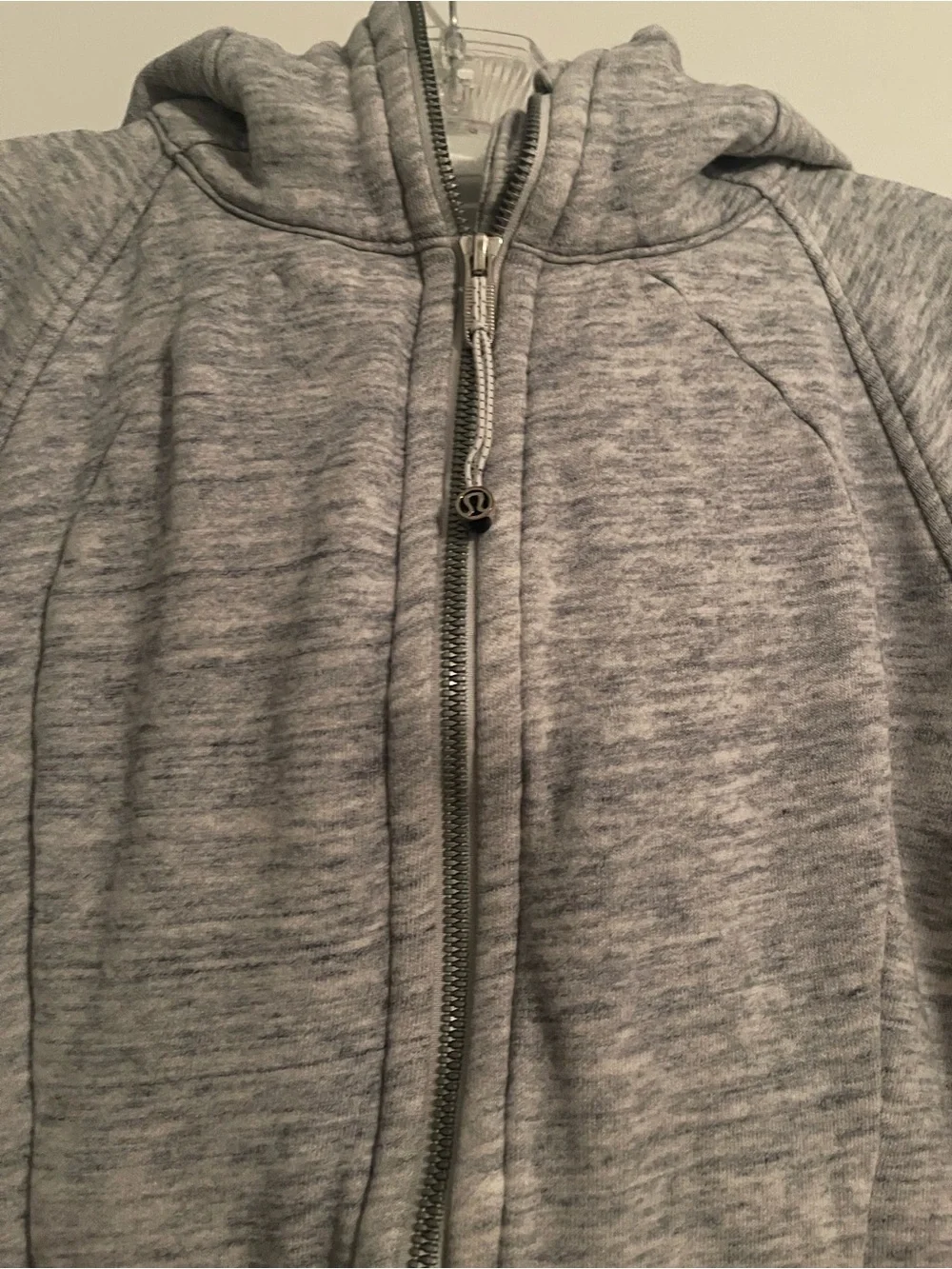 Lululemon Scuba Full Zip Hoodie Heathered Light Gray Size 8